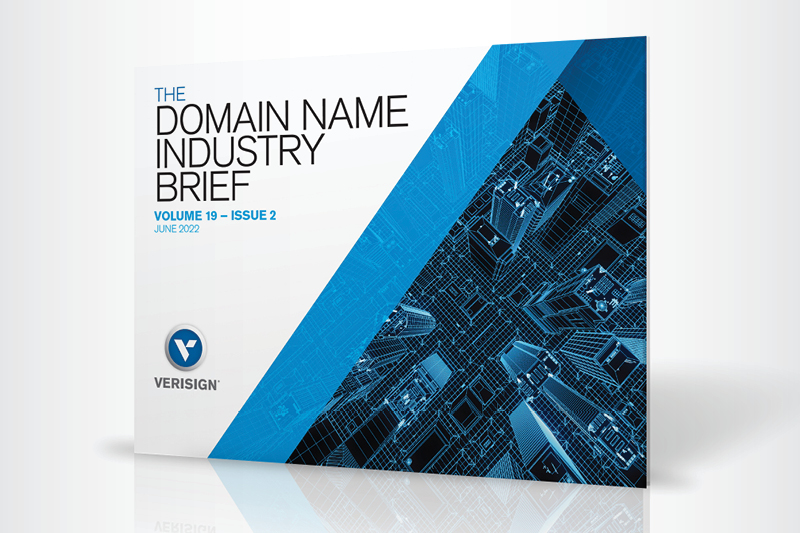Verisign Q1 2022 Domain Name Industry Brief Volume 19 Issue 2 Cover